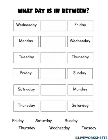 What day is missing?