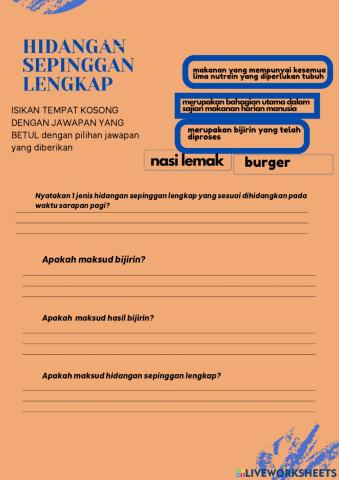 Hidangan sepinggan lengkap