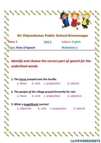 Parts of speech