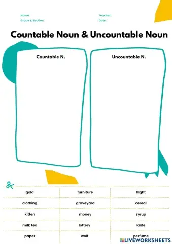 Countable & Uncountable noun