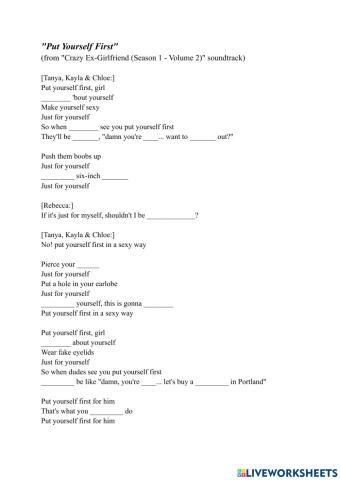 Song -Put Yourself First-