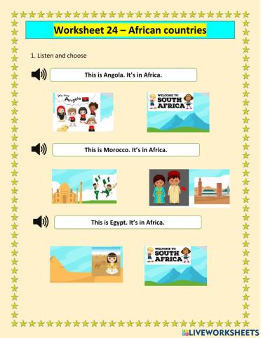 Worksheet 24 - African Countries