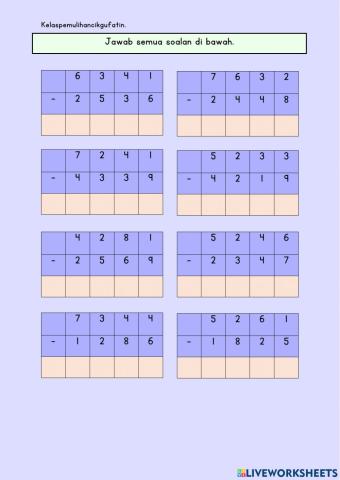 Tolak dengan mengumpul semula