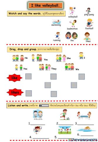 I lke volleyball  P.5