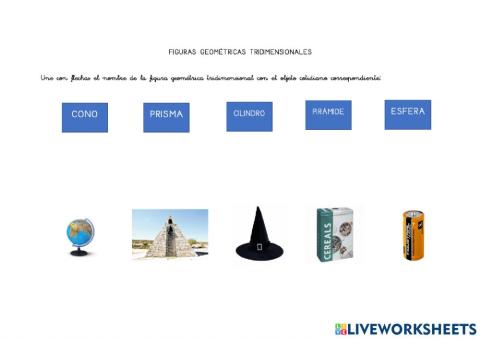 Ficha figuras geométricas tridimensionales