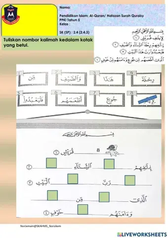 Hafazan Surah Quraisy Thn 5 PPKI sr
