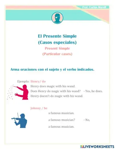 Presente simple - Casos especiales