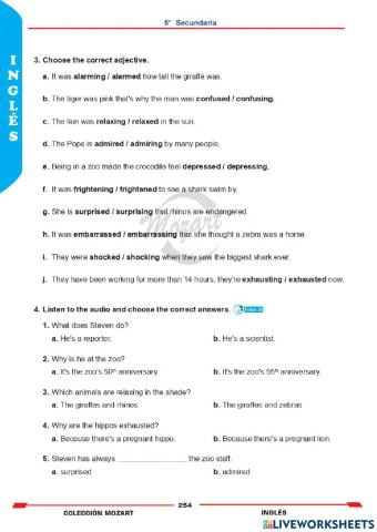 Unidad 5 - inglés 5°