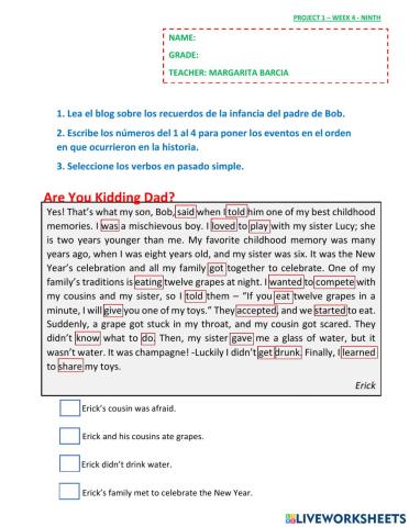 Proyect 1-week 4 - 9th