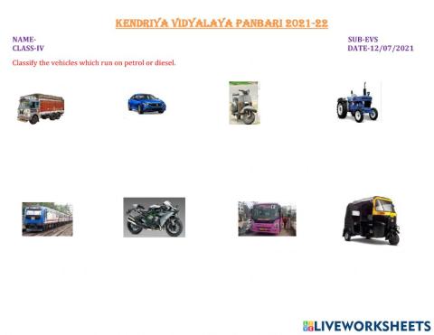Vehicles that run on petrol and diesel