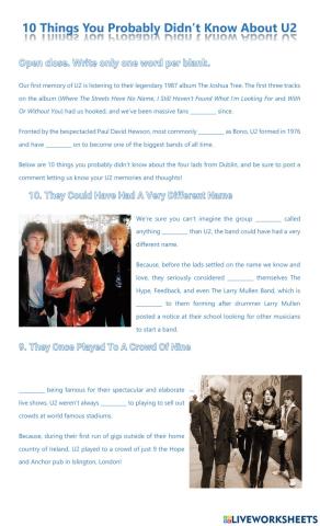 10 Things You Probably Didn’t Know About U2