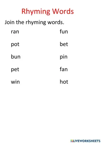 Rhyming words