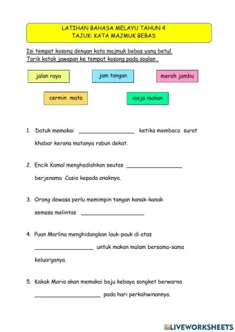 Bahasa Melayu Tahun 4