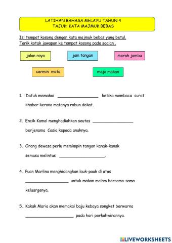Bahasa Melayu Tahun 4