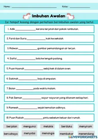 Imbuhan Awalan Tahun 2