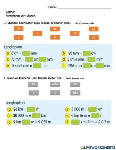 Pertukaran Unit Ukuran