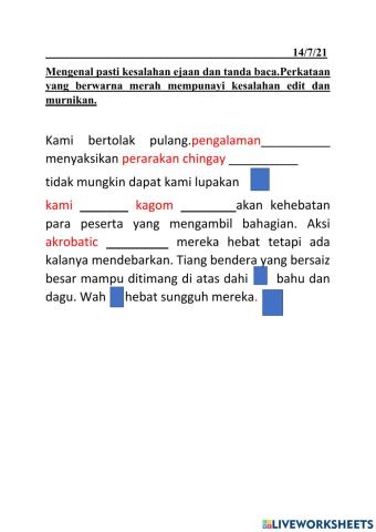 Mengedit ejaan dan tanda baca