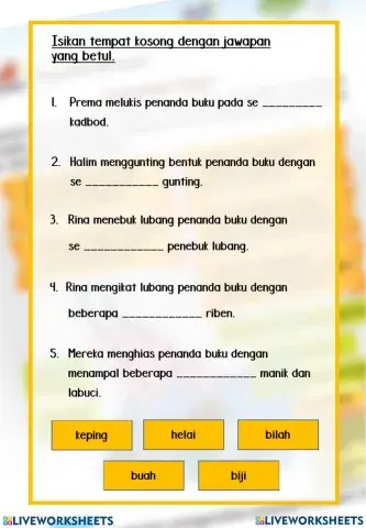Bahasa melayu tahun 1