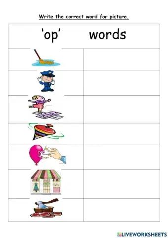'op'    Family words