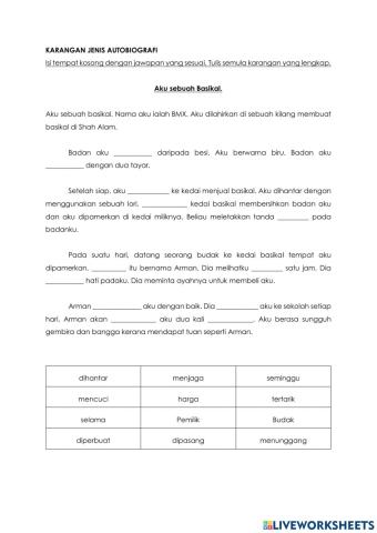 Karangan autobiografi