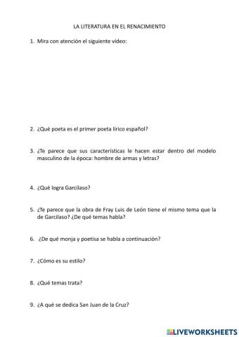 Lírica renacentista