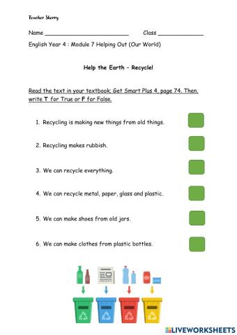 English Year 4 Module 7 - Recycle