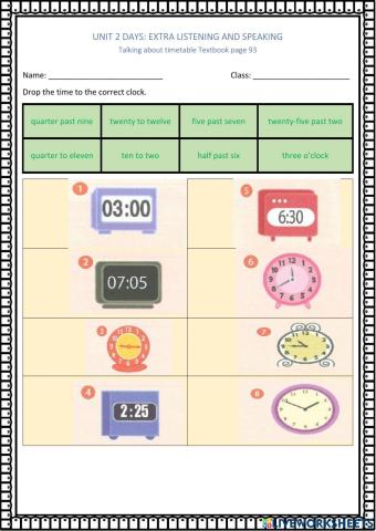 Cefr Year 5 Unit 2 Days Options page 93
