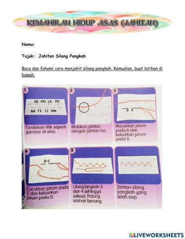 Jahitan silang pangkah