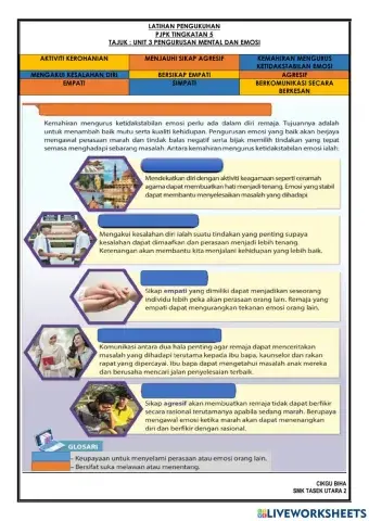 Pengurusan mental dan emosi tingkatan 5