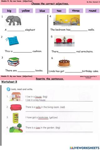 Year 3 module 5 my new house (adjectives)