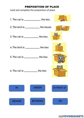 Place prepositions