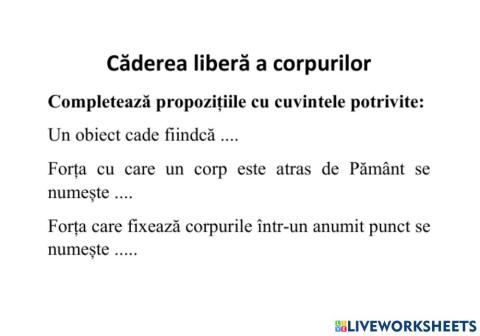 Căderea liberă a corpurilor