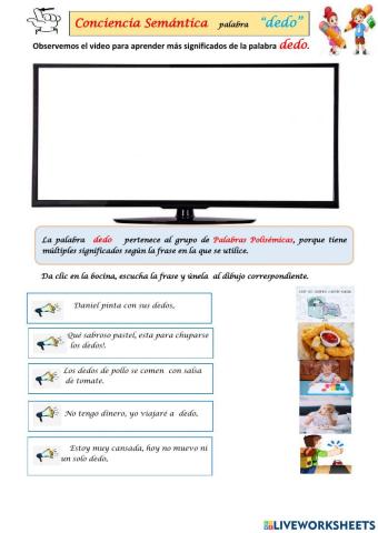 Conciencia Semántica palabra dedo