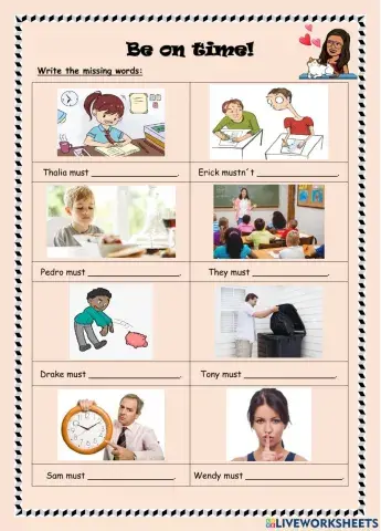 Writing - Be on time II