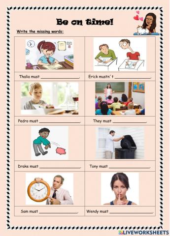 Writing - Be on time II