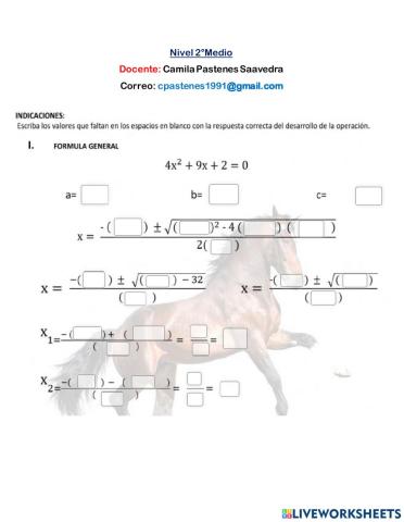 Funciones cuadráticas
