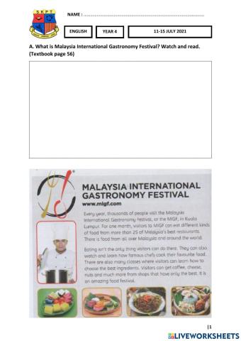 ENG Y4 Week 23 (11-15 JULY) Worksheets 2