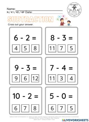 K1 Subtraction