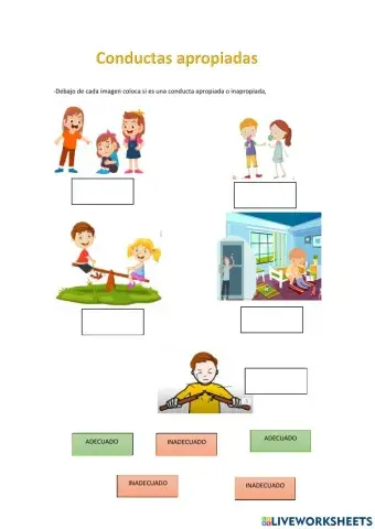 Conductas adecuadas e inadecuadas