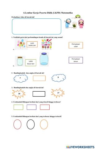 Membandingkan dan Mengurutkan Bilangan