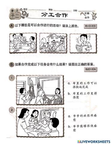 特殊班-道德教育（分工合作）