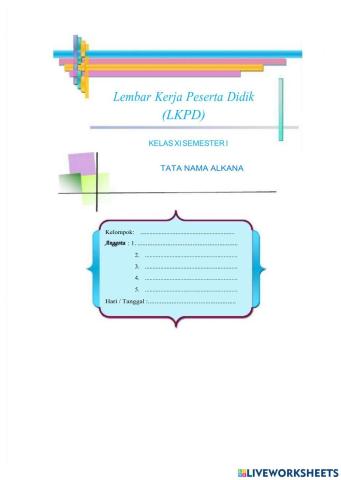 Lkpd tata nama alkana