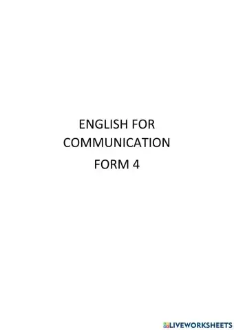 English form 4 exm