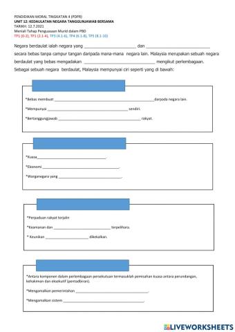 Unit 12: kedaulatan negara tanggunjawab bersama
