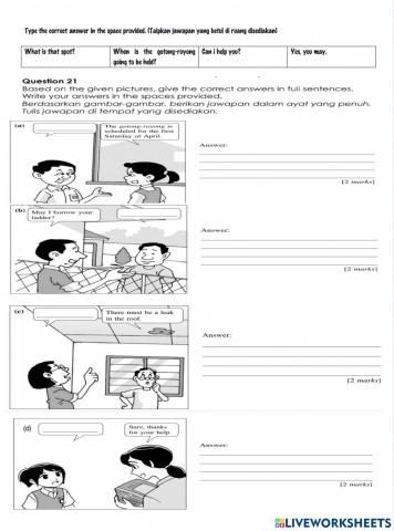 Paper 1: question 21