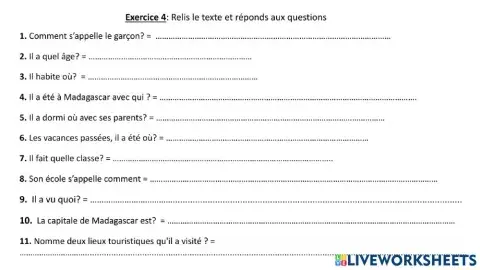 Les vacances d’été