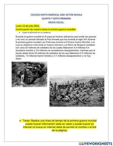 La primera guerra mundial