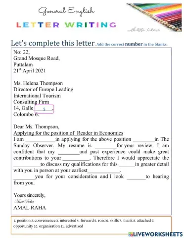 Formal Letter