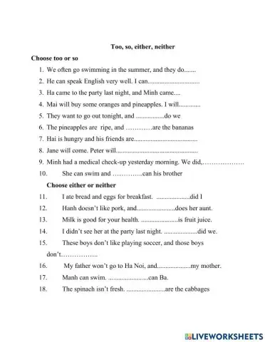 So too either neither