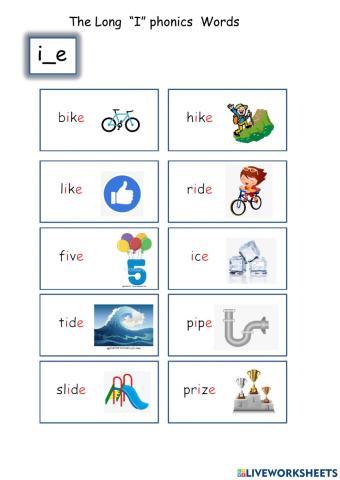 Long I phonics